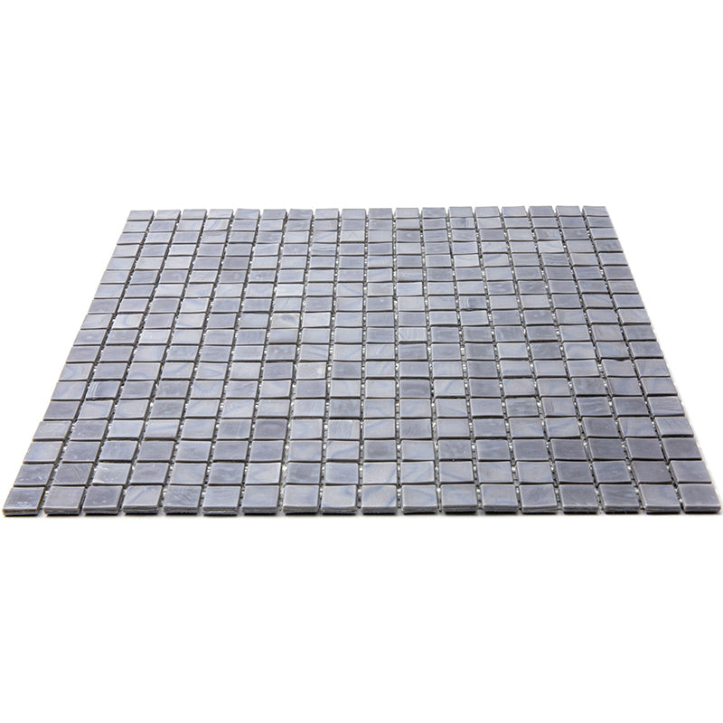 Metal Gray 12x12 Glossy Uniform Square Glass Mosaic Tile (20 pack, 18.69 sq ft/case) - Sample