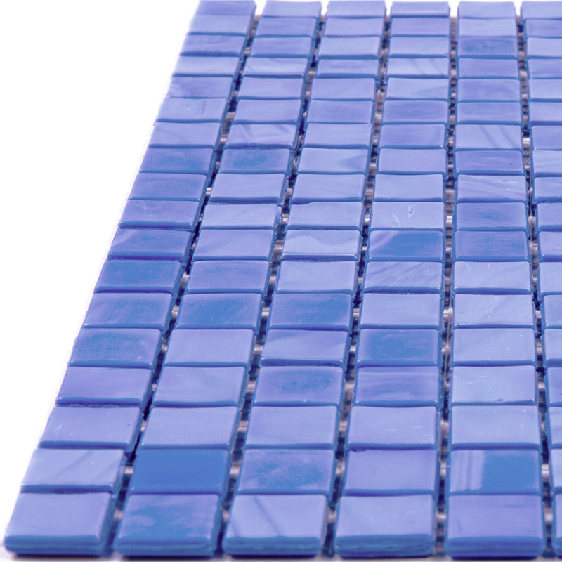 Neon Blue 12x12 Glossy Uniform Square Glass Mosaic Tile (20 pack, 18.69 sq ft/case) - Sample