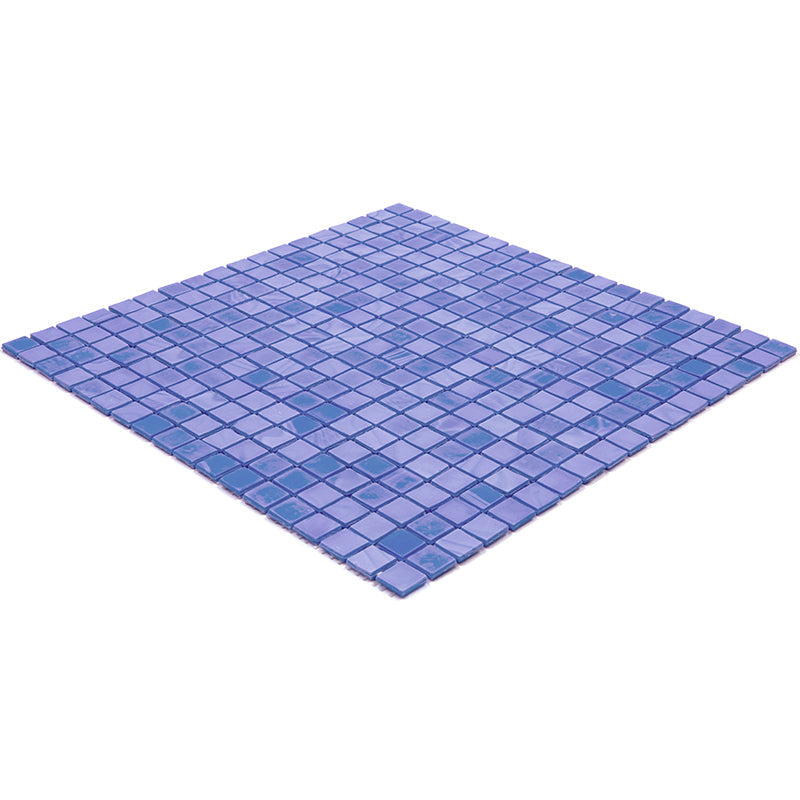 Neon Blue 12x12 Glossy Uniform Square Glass Mosaic Tile (20 pack, 18.69 sq ft/case) - Sample