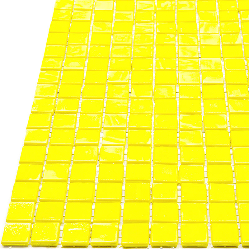 Yellow 12x12 Glossy Uniform Square Glass Mosaic Tile (20 pack, 18.69 sq ft/case) - Sample