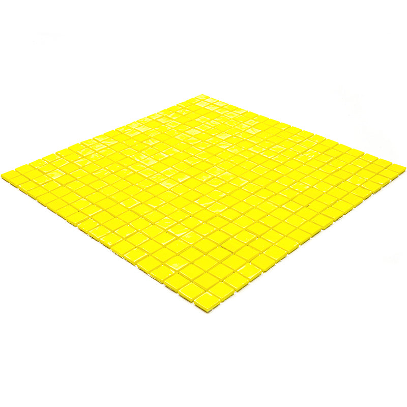 Yellow 12x12 Glossy Uniform Square Glass Mosaic Tile (20 pack, 18.69 sq ft/case)