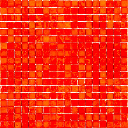 20-pack Skosh 11.6 in. x 11.6 in. Glossy Red-Orange Glass Mosaic Wall and Floor Tile (18.69 sq. ft./case)