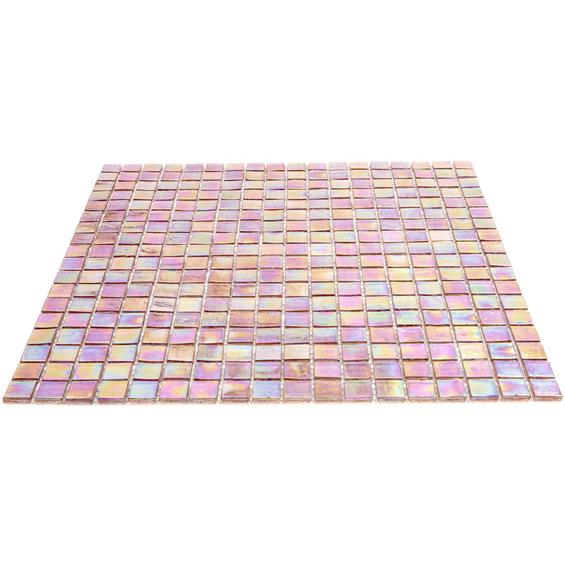 China Pink 12x12 Glossy Uniform Square Glass Mosaic Tile (20 pack, 18.69 sq ft/case) - Sample