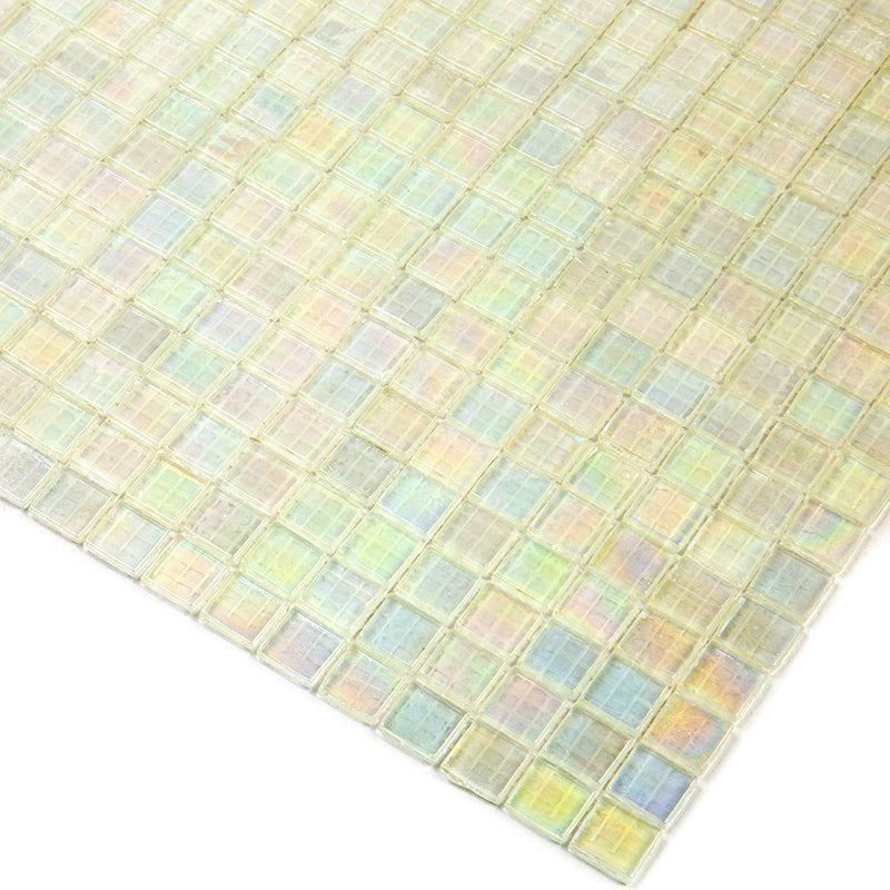 Rainbow White 12x12 Glossy Uniform Square Glass Mosaic Tile (20 pack, 18.69 sq ft/case) - Sample
