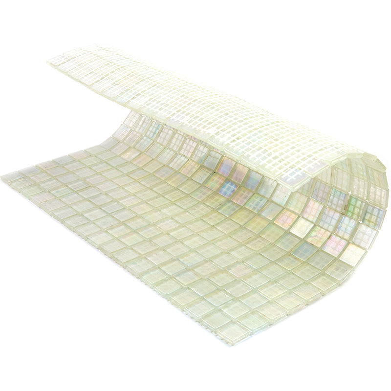 Rainbow White 12x12 Glossy Uniform Square Glass Mosaic Tile (20 pack, 18.69 sq ft/case) - Sample
