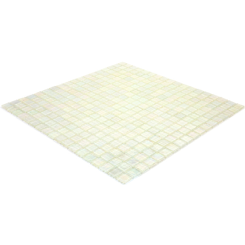 Rainbow White 12x12 Glossy Uniform Square Glass Mosaic Tile (20 pack, 18.69 sq ft/case) - Sample