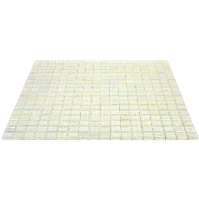 Rainbow White 12x12 Glossy Uniform Square Glass Mosaic Tile (20 pack, 18.69 sq ft/case) - Sample