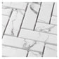 White with Gray Vein 11x13 Polished Herringbone Glass Recycled Glass Mosaic Tile (10 pack, 9.63 sq ft/case) - Sample