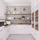 10x12 Blue and Beige Hexagon Mosaic Tile