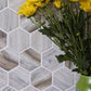 10x11 Beige Hexagon Glass Tile