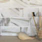 11x11 Chiffon White Subway Mosaic Tile