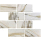 11x11 Chiffon White Glass Tile