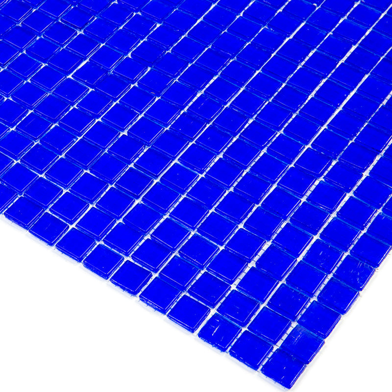 Cobalt Blue 12x12 Glossy Uniform Square Glass Mosaic Tile (20 pack, 18.69 sq ft/case) - Sample
