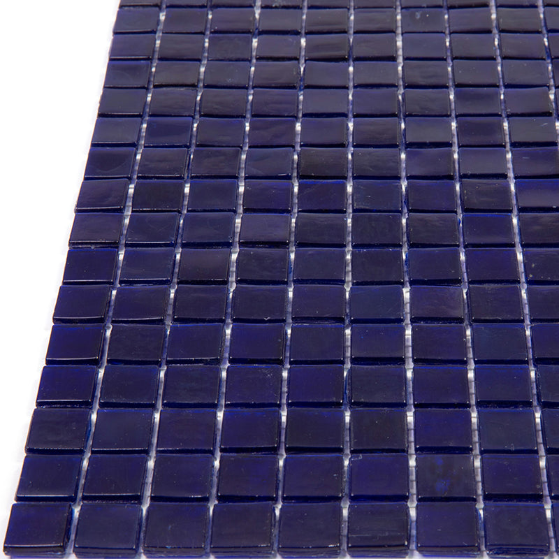 Indigo Blue 12x12 Uniform Square Glossy Glass Mosaic Tile (20 pack, 18.69 sq ft/case) - Sample