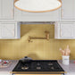 1X1 Cirkel Glossy Gold Porcelain Penny Tile