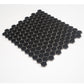 Black 10x12 Matte Hexagon Porcelain Mosaic Tile (10 pack, 8.36 sq ft/case)
