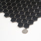 Black 10x12 Matte Hexagon Porcelain Mosaic Tile (10 pack, 8.36 sq ft/case)
