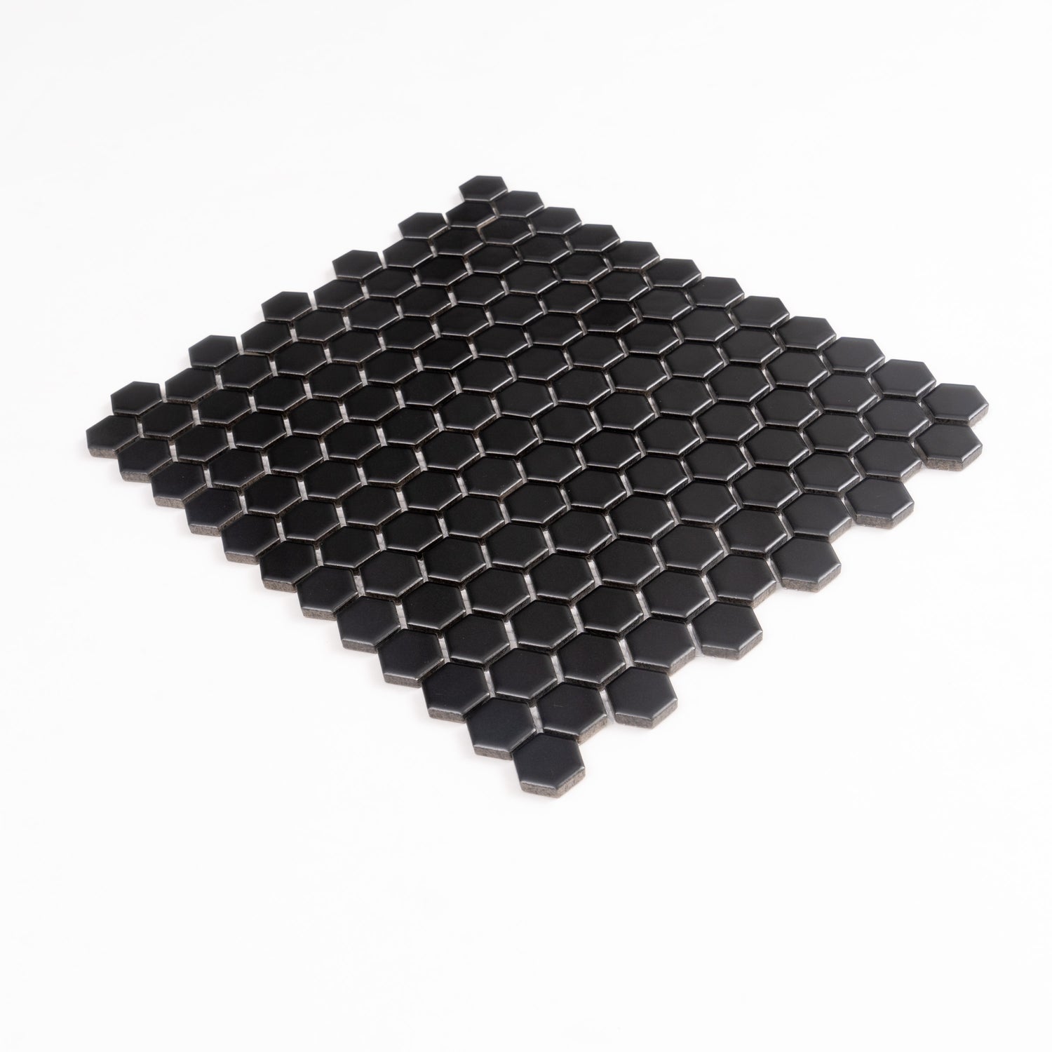 Black 10x12 Matte Hexagon Porcelain Mosaic Tile (10 pack, 8.36 sq ft/case)