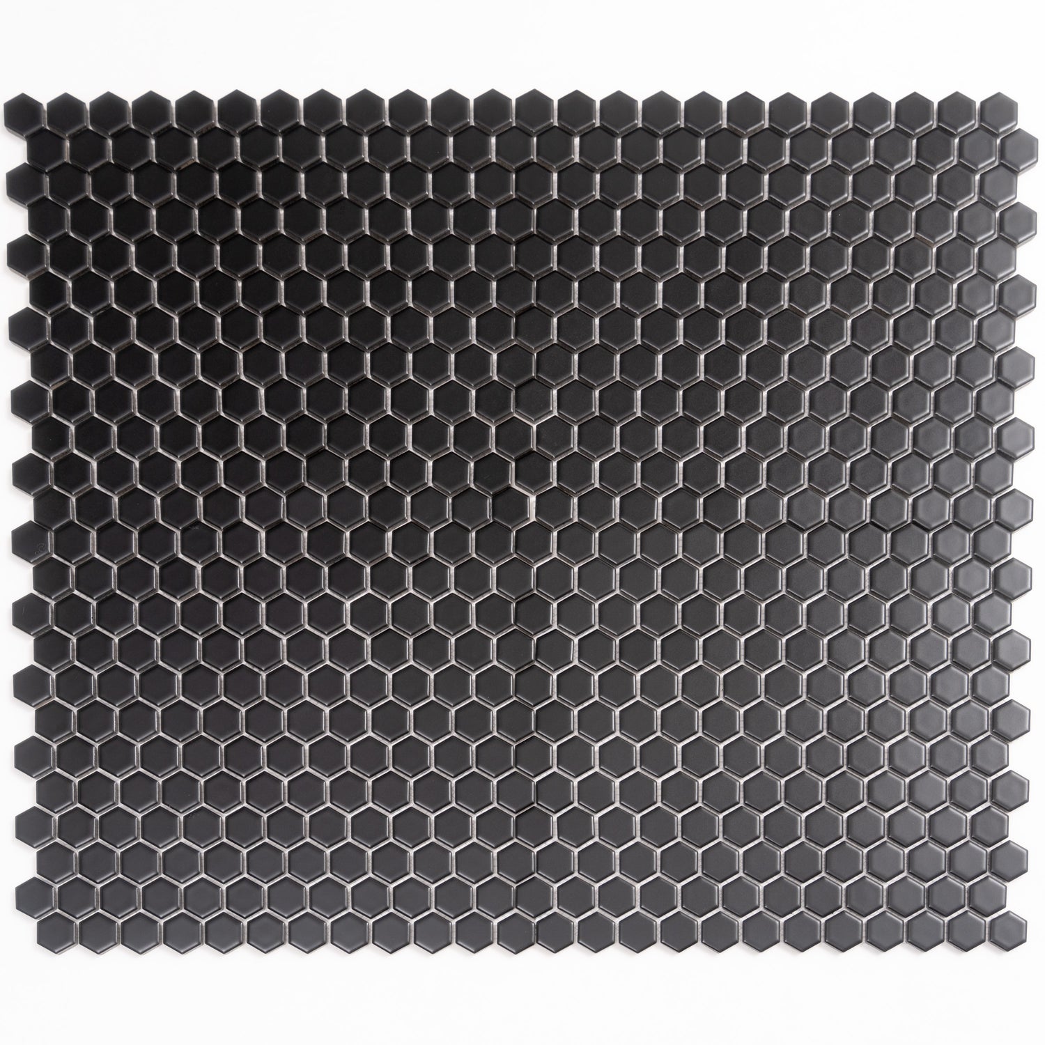 Black 10x12 Matte Hexagon Porcelain Mosaic Tile (10 pack, 8.36 sq ft/case)