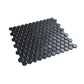 Black 10x12 Matte Hexagon Porcelain Mosaic Tile (10 pack, 8.36 sq ft/case)