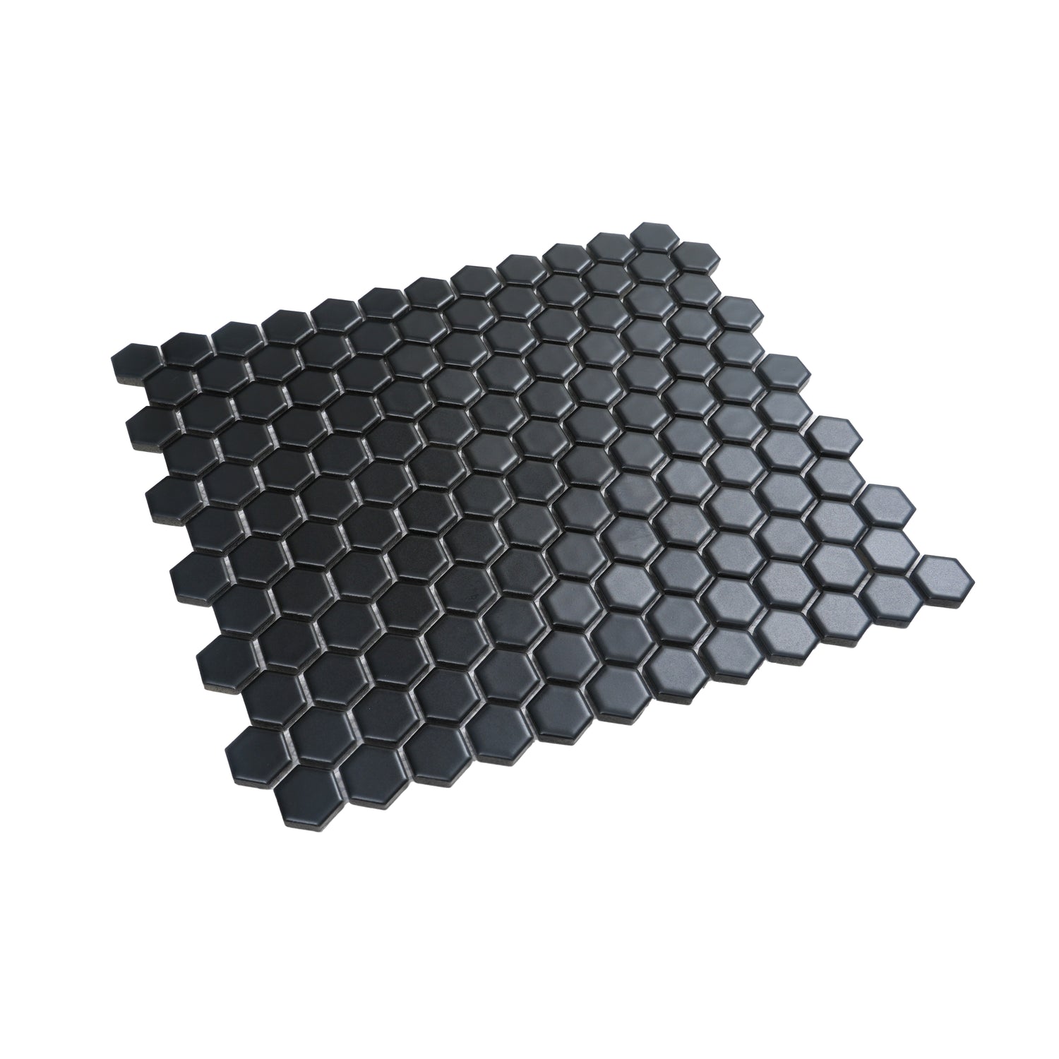 Black 10x12 Matte Hexagon Porcelain Mosaic Tile (10 pack, 8.36 sq ft/case)