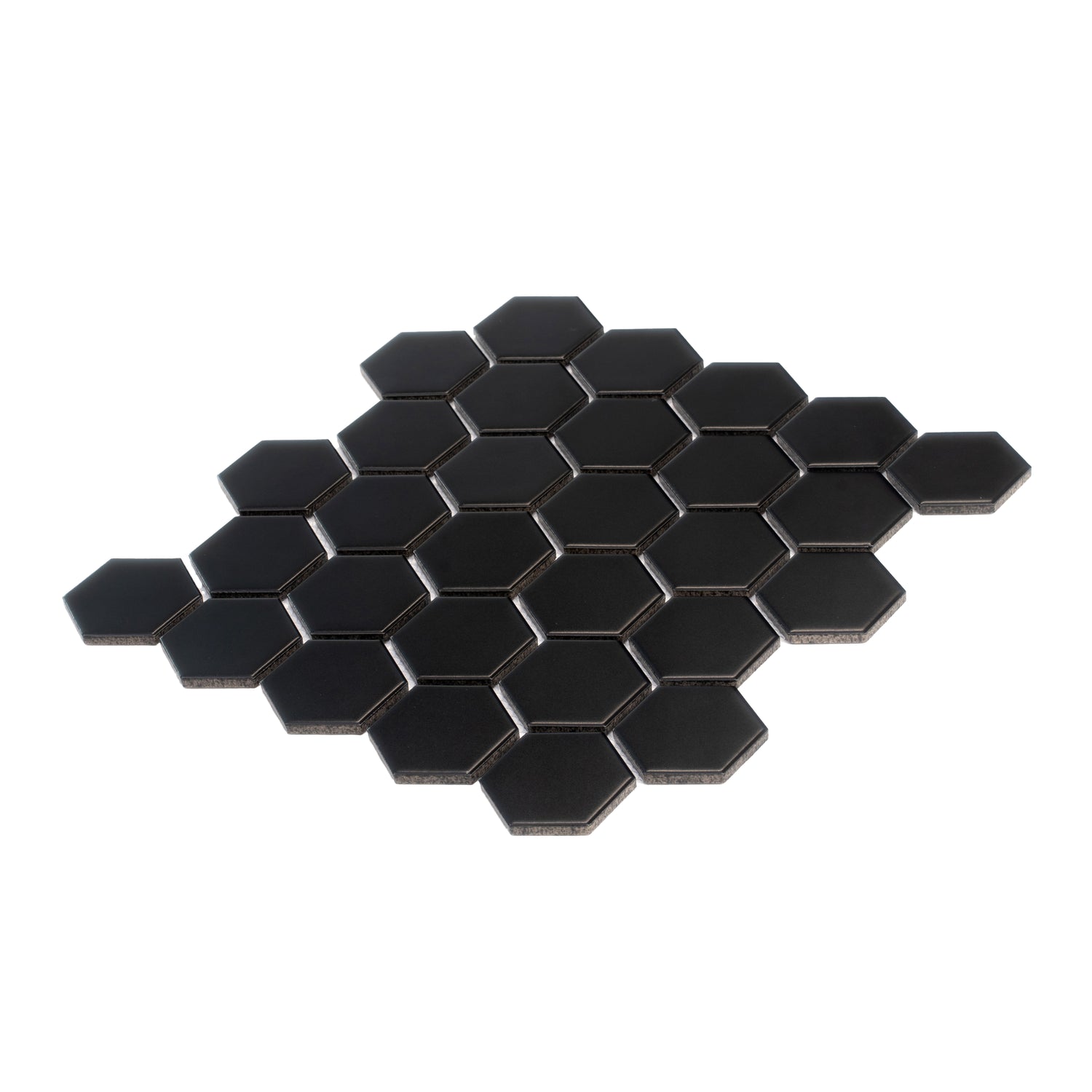 Black 11x11 Matte Hexagon Porcelain Mosaic Tile (10 pack, 8.25 sq ft/case)