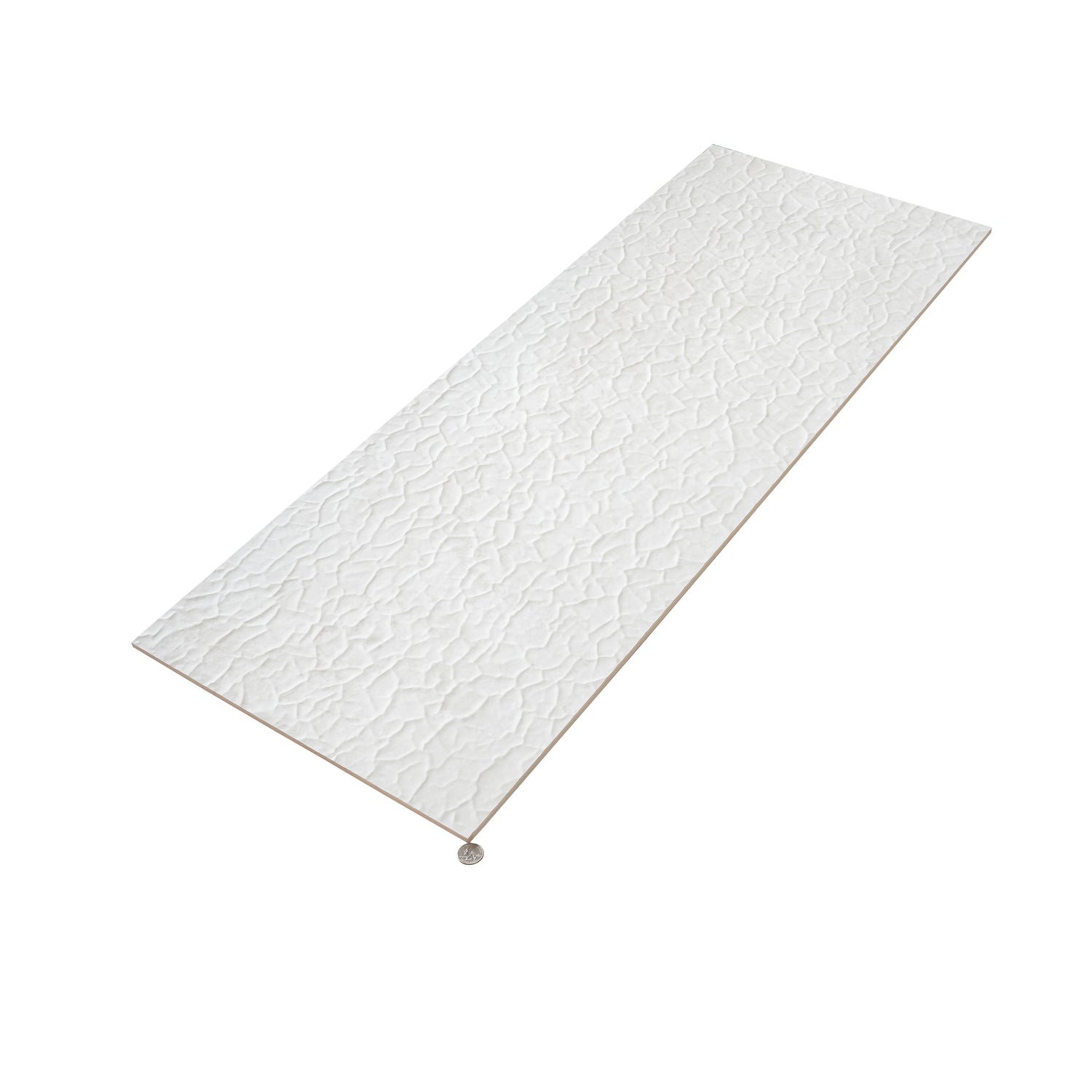 Pearl White 18x48 Textured Ceramic Large Format Tile (3 pack, 17.23 sq ft/case)