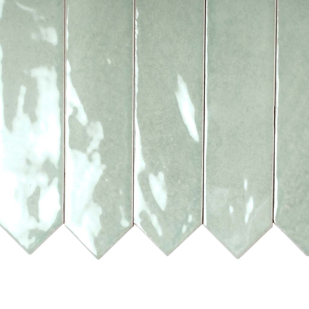 Pistachio Green 2x10 Glossy Picket Ceramic Tile (23 pack, 2.37 sq ft/case) - Sample