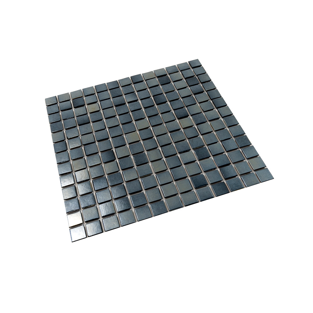 Shimmer Black 12x12 Glossy Uniform Square Glass Mosaic Tile (20 pack, 20 sq ft/case)