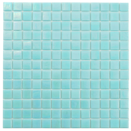 Sky Blue 12x12 Glossy Glass Uniform Square Mosaic Tile (20 pack, 20 sq ft/case)