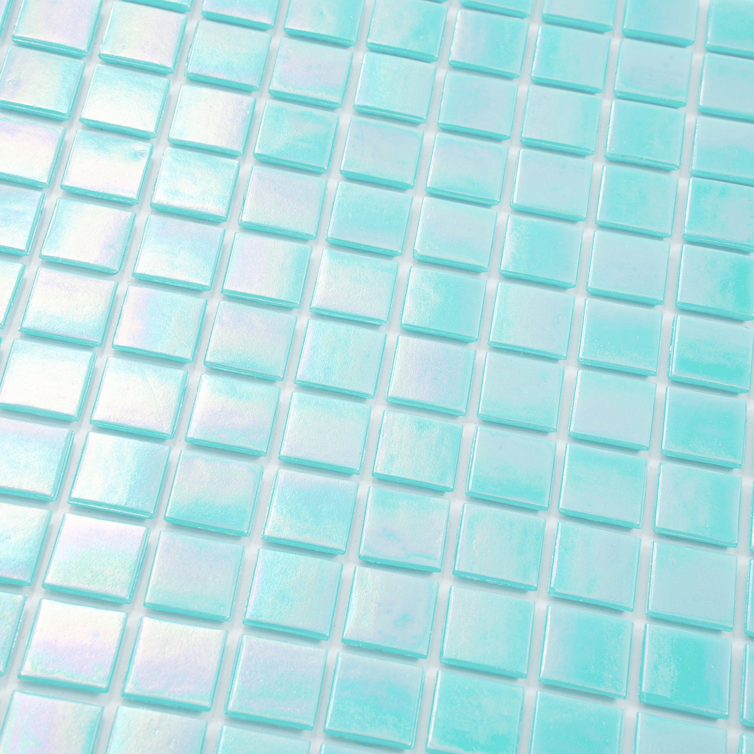 Sky Blue 12x12 Glossy Glass Uniform Square Mosaic Tile (20 pack, 20 sq ft/case)