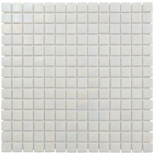 White 12x12 Glossy Uniform Square Glass Mosaic Tile (20 pack, 20 sq ft/case)