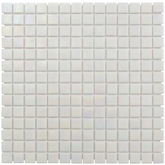 White 12x12 Glossy Uniform Square Glass Mosaic Tile (20 pack, 20 sq ft/case) - Sample