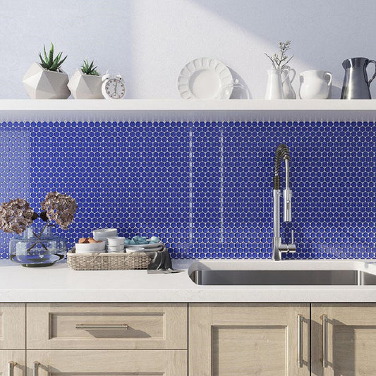 12x12 Cobalt Blue Glass Mosaic Tile
