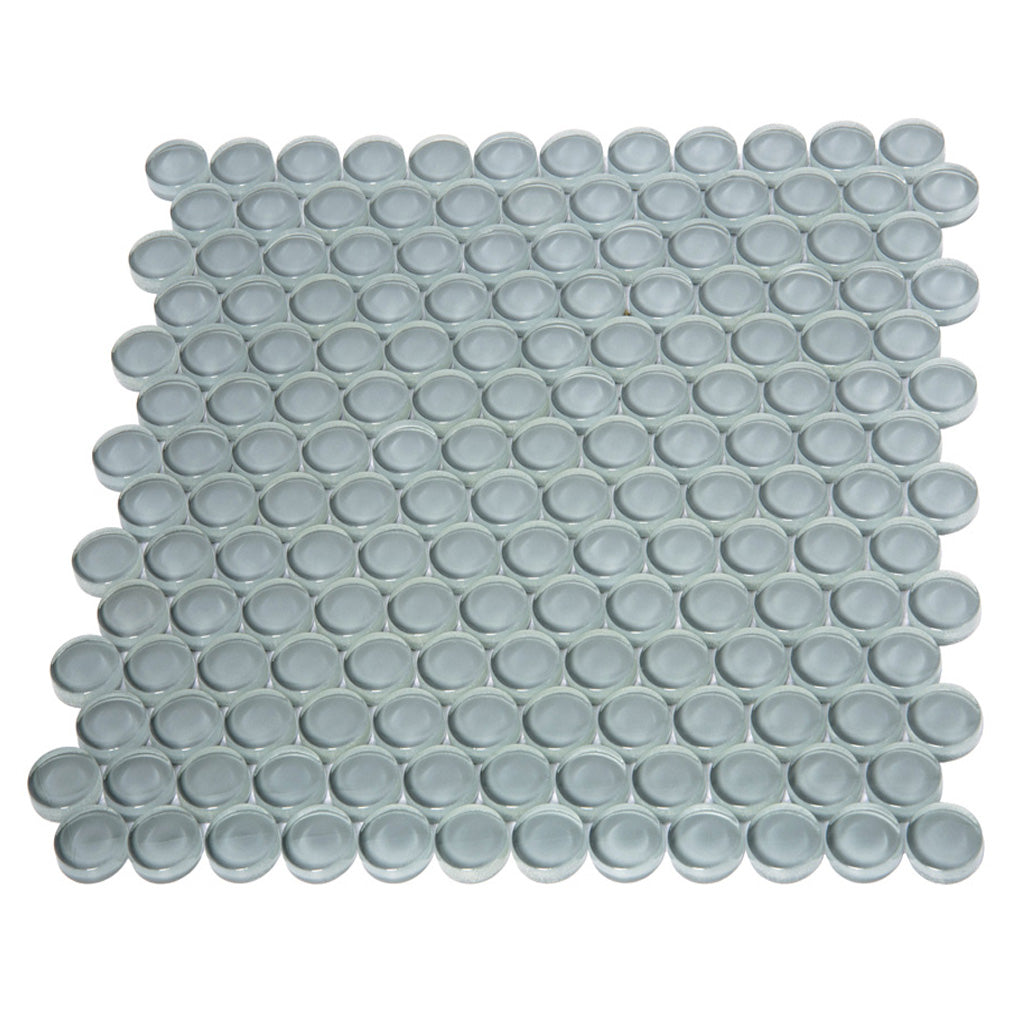 12x12 Stone Blue Penny Round Mosaic Tile