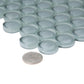 12x12 Stone Blue Penny Round Polished Glass Tile