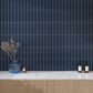Blue 2x8 Glossy Ceramic Subway Deco Tile (38 pack, 4.09 sq ft/case)