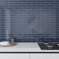 Blue 2x8 Glossy Ceramic Subway Tile (50 pack, 5.38 sq ft/case)