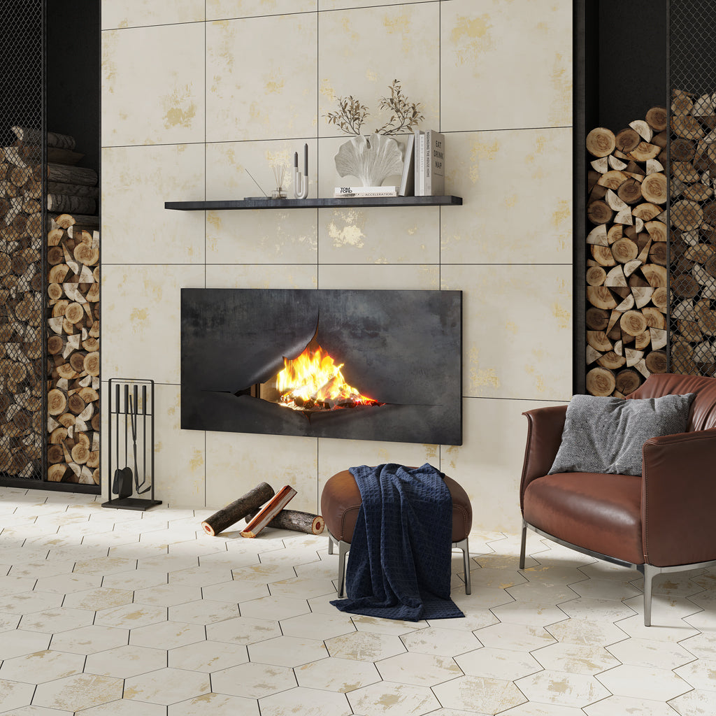 Light Beige 24x24 Natural Square Porcelain Large Format Tile (4 pack, 15.27 sq ft/case)