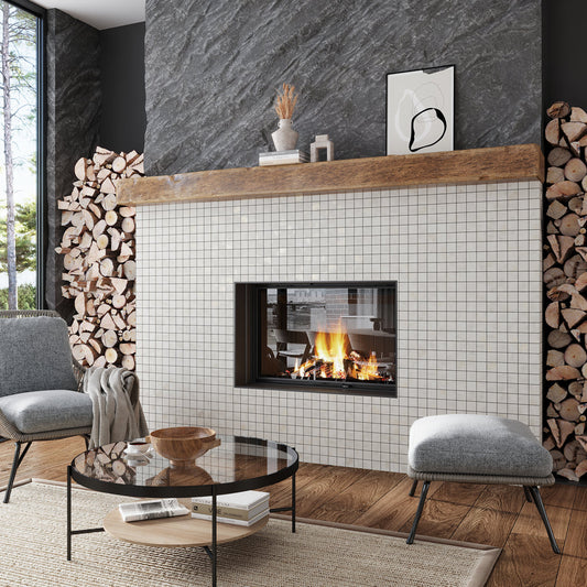 White Dove 12x12 Natural Uniform Square Porcelain Mosaic Tile (8 pack, 7.62 sq ft/case) - Sample