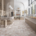 Light Brown 10x10 Matte Hexagon Porcelain Tile (20 pack, 10.43 sq ft/case)