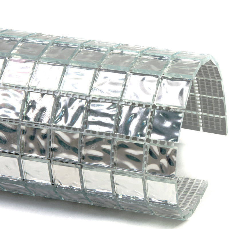 Shimmer Flint Silver 12x12 Glossy Uniform Square Glass Mosaic Tile (20 pack, 20 sq ft/case)