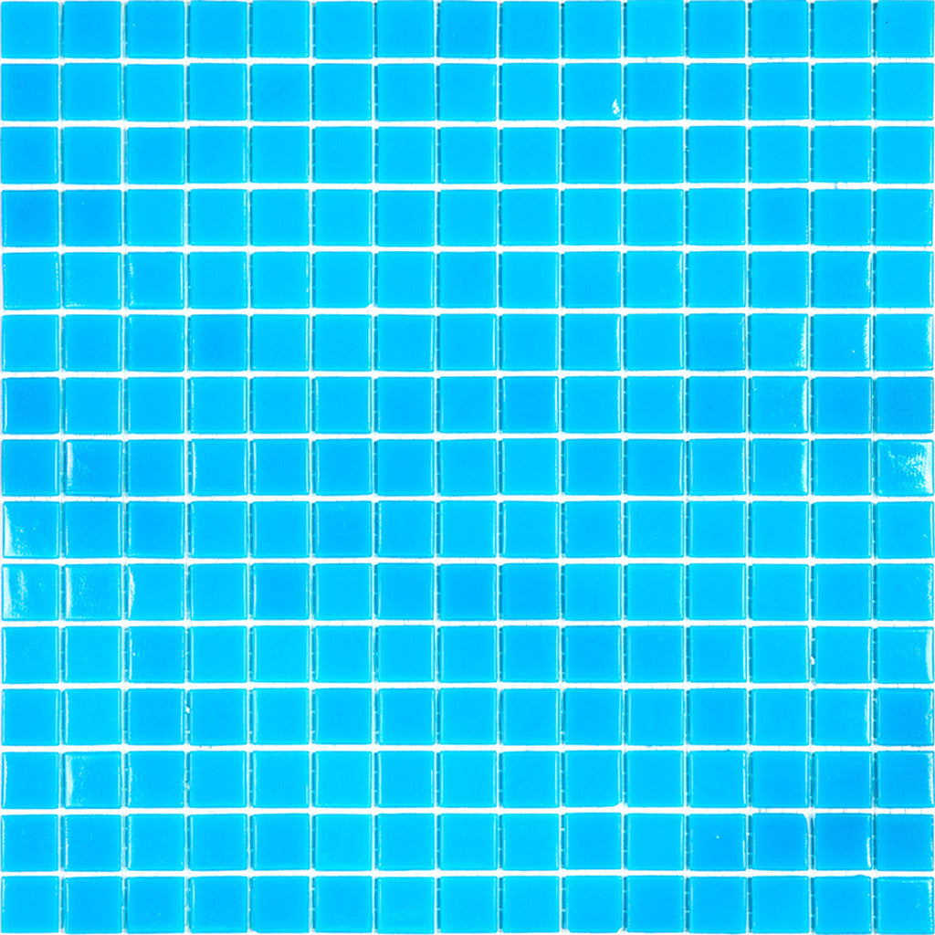 Pacific Blue 12x12 Glossy Square Glass Mosaic Tile (20 pack, 20 sq ft/case) - Sample