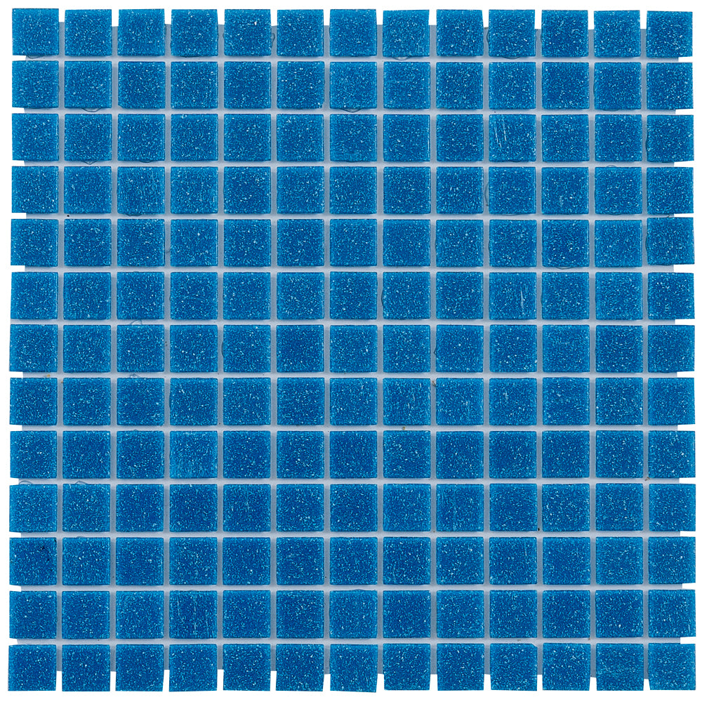 Azure Blue 12x12 Uniform Square Glossy Glass Mosaic Tile (20 pack, 20 sq ft/case)