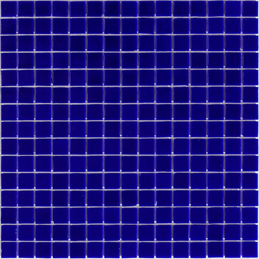 Royal Blue Glossy Glass Mosaic Tile