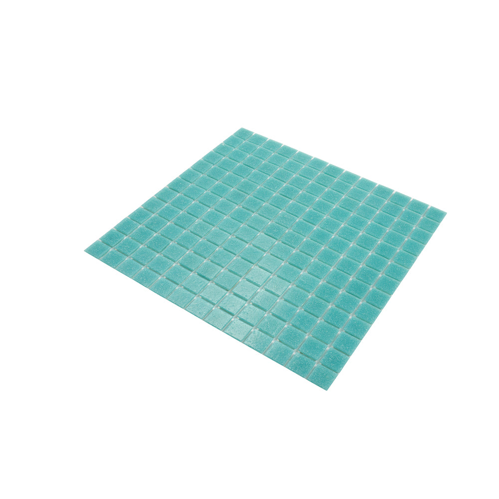 Neon Aqua Green 12x12 Glossy Uniform Square Glass Mosaic Tile (20 pack, 20 sq ft/case)