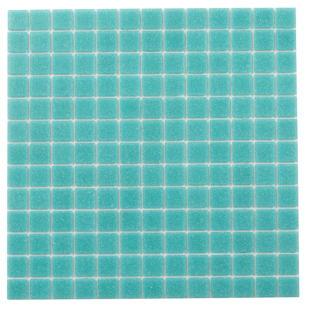 Neon Aqua Green 12x12 Glossy Uniform Square Glass Mosaic Tile (20 pack, 20 sq ft/case)