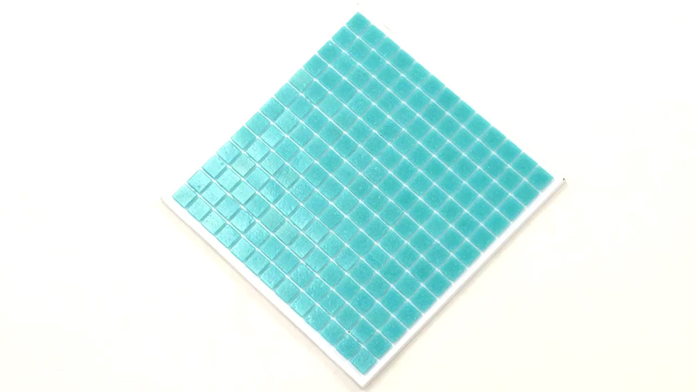 Neon Aqua Green 12x12 Glossy Uniform Square Glass Mosaic Tile (20 pack, 20 sq ft/case)