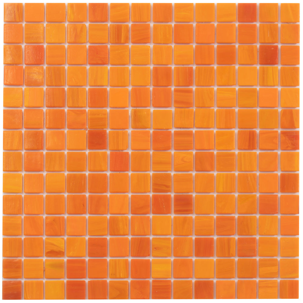 Apollo Tile Dune Fire Orange 12-in x 12-in Glossy Glass Uniform Squares Floor and Wall Tile (20-sq. ft/ Carton)