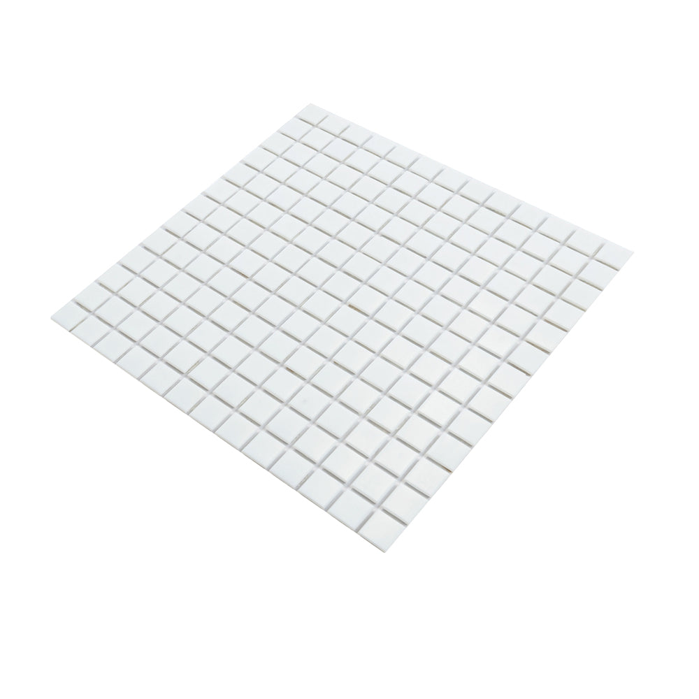 Rice White 12x12 Glossy Uniform Square Glass Mosaic Tile (20 pack, 20 sq ft/case)
